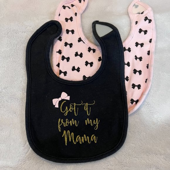 Little Treasures 2 Pack of Bibs One Size Fits All - NWOT - Picture 2 of 5